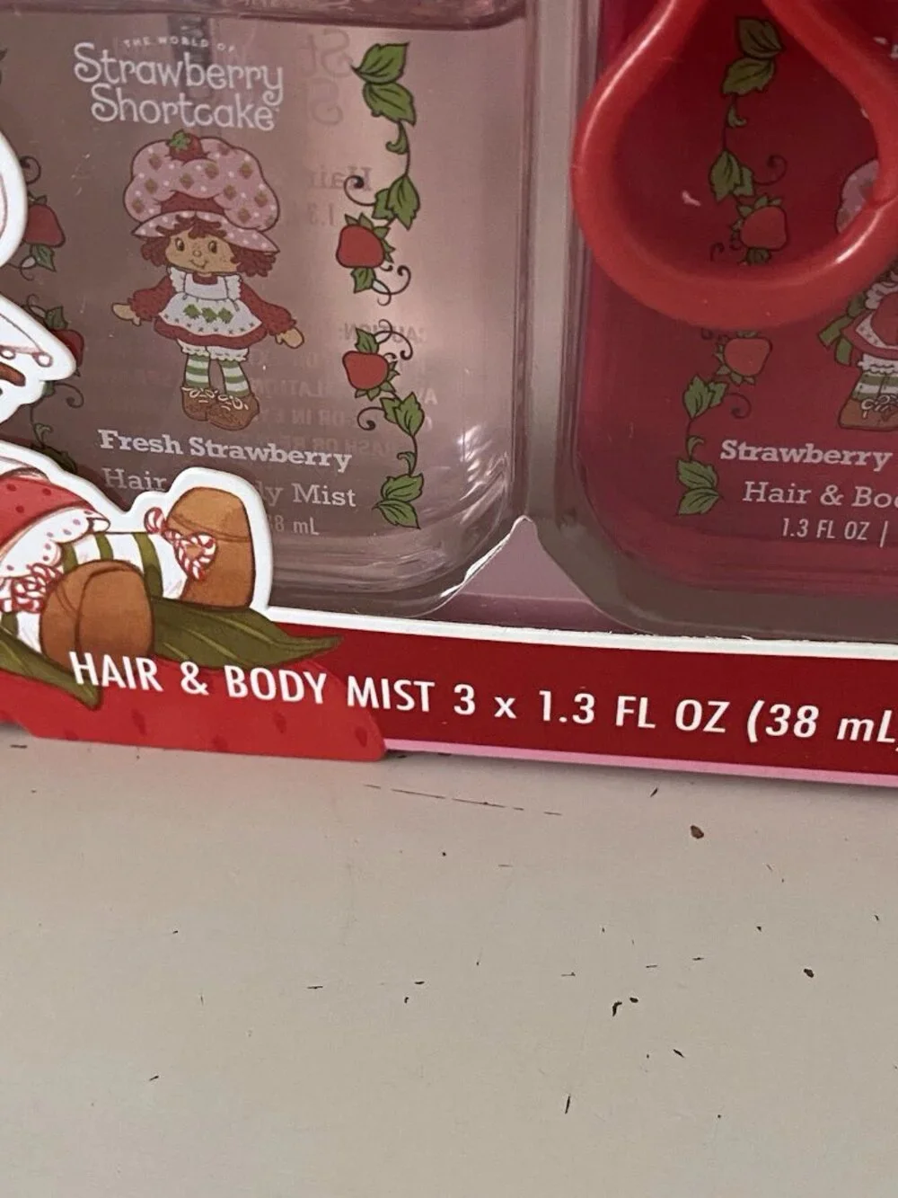 Set Of 3 Strawberry Shortcake Hair & Body Mist Clip & Go 1.3 fl oz Fresh NEW